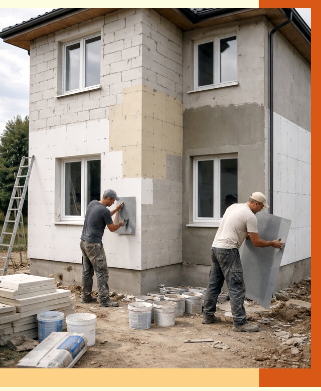 Утепление дома из газобетона в Торжке от 4294 руб./м² — заказать у ТепломастерТрж